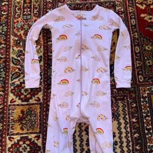 EUC cotton footie pajamas rainbow hedgehogs